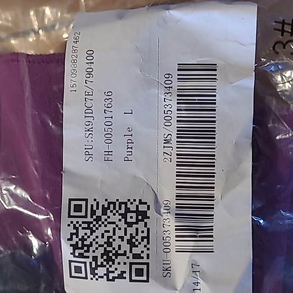 Gray skirt, purples roses pattern, size L - Picture 7 of 7